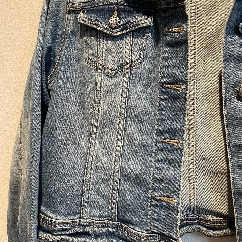 PrAna Dree Jean Jacket Antique Blue Size M - Picture 4 of 9